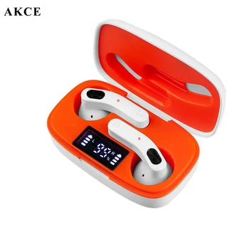 

AKCE fashion design HIFI TWS Bluetooth Earphones LED Display v5.0 HD smart Touch auriculares True wireless earbuds