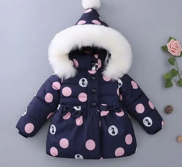 Теплая верхняя одежда с капюшоном для маленьких девочек; зимние куртки для малышей; одежда из искусственного меха для маленьких девочек; одежда для маленьких девочек