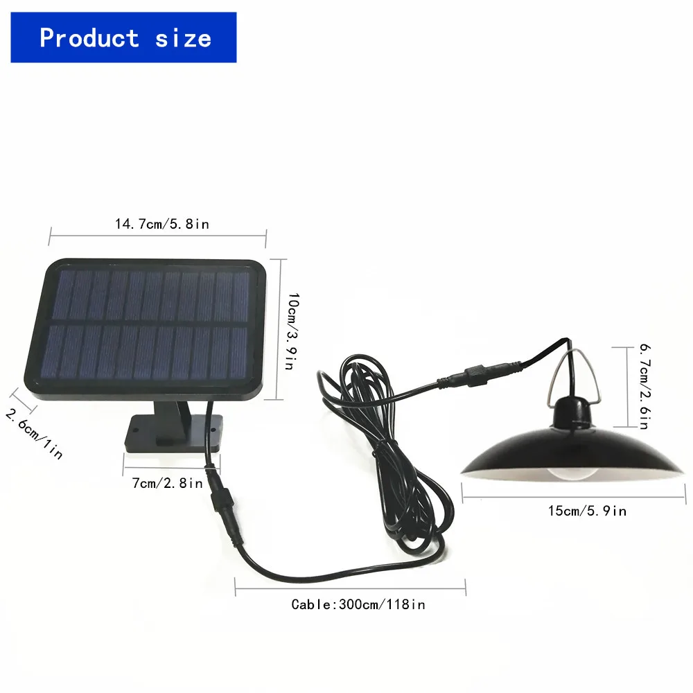 Садовый Солнечный светильник, Ретро лампа, люстра на солнечной энергии, подвесной светильник с шнуром 9.8FT, Солнечная лампа, Подвесная лампа для наружного кафе, кемпинга