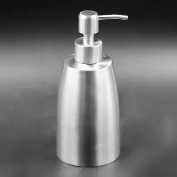 

400ml Stainless Steel Soap Pump Bottle Dispenser Bathroom Shower Gel Lotion Case