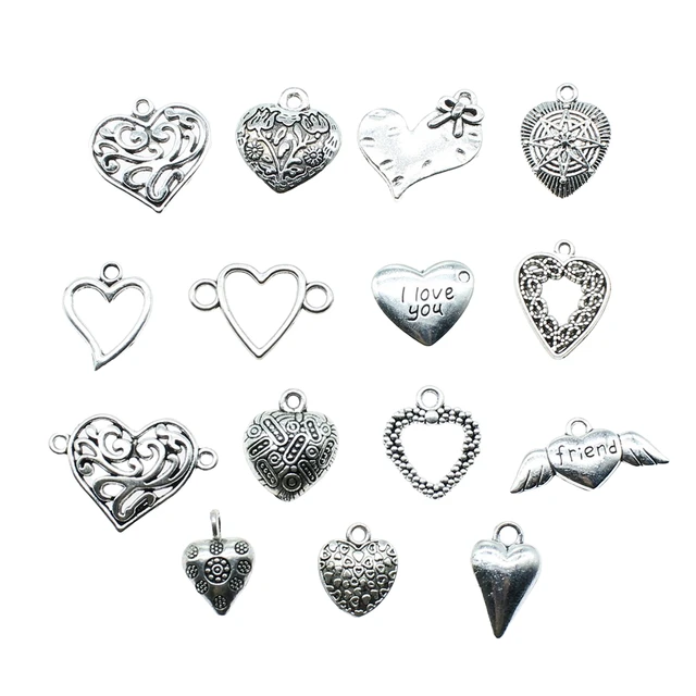 20pcs Charms 10x9mm Love Heart Bow Charms For Jewelry Making Diy Jewelry  Findings Antique Silver Color Alloy Charms Pendant - Charms - AliExpress