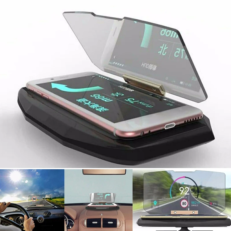 

Head-up Display Mobile Phone Navigation Holder Anti-slip Bracket for Car Driving M8617