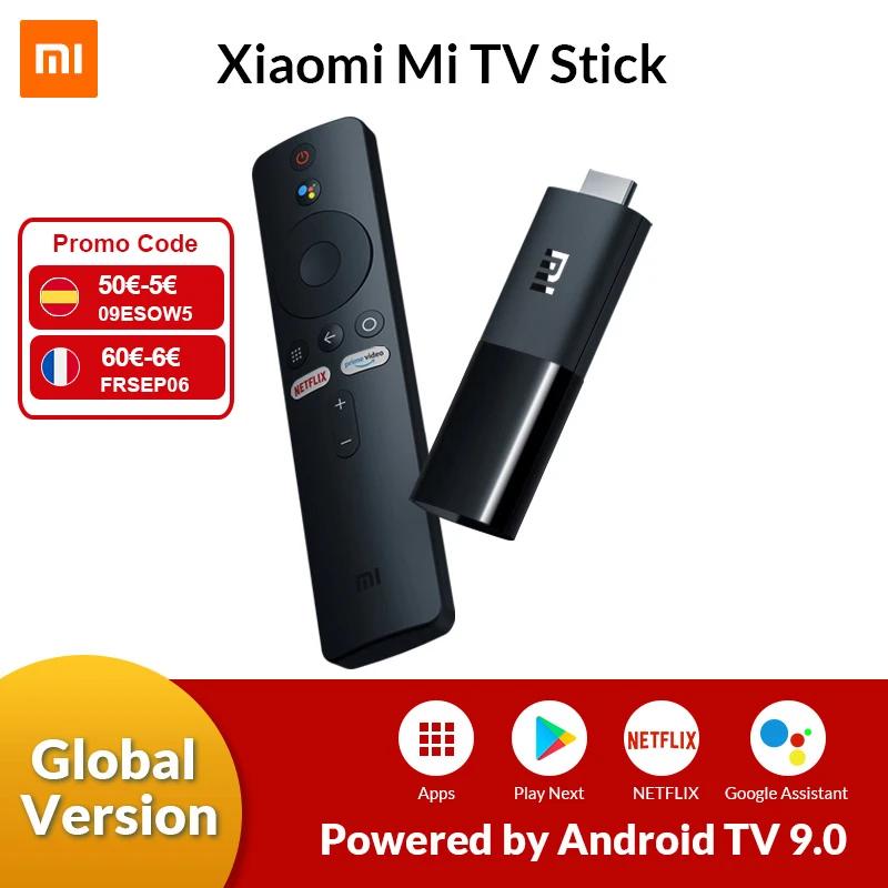 Originele Global Xiaomi Mi Tv Stick Android Tv 9.0 Quad Core 1080P Hd Audio  Decodering Chromecast Netflix Smart Tv stok 1Gb 8Gb|TV Stick| - AliExpress