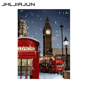 

JHLJIAJUN painting by numbers Urban architectural style canvas painting landscape painting home essential selection
