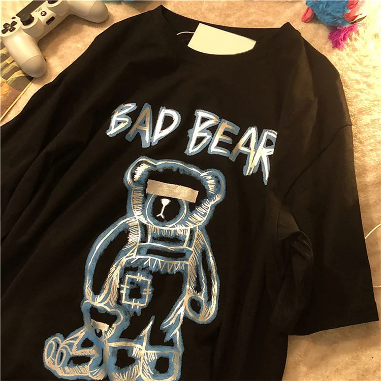 Cute Little Dinosaur Pattern Printed T-Shirt Summer Loose Large Size Multi-Color Cartoons Japanese Tops Y2k Casual Cotton Tees Cute Little Dinosaur Pattern Printed T-Shirt Summer Loose Large Size Multi-Color Cartoons Japanese Tops Y2k Casual Cotton Tees