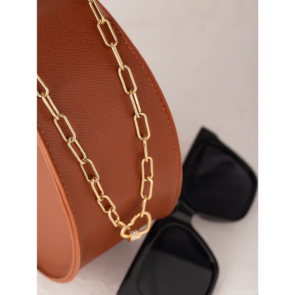 Romantic Heart Stainless Steel Chain Necklace for Women Delicate Cubic Zirconia - Image 4