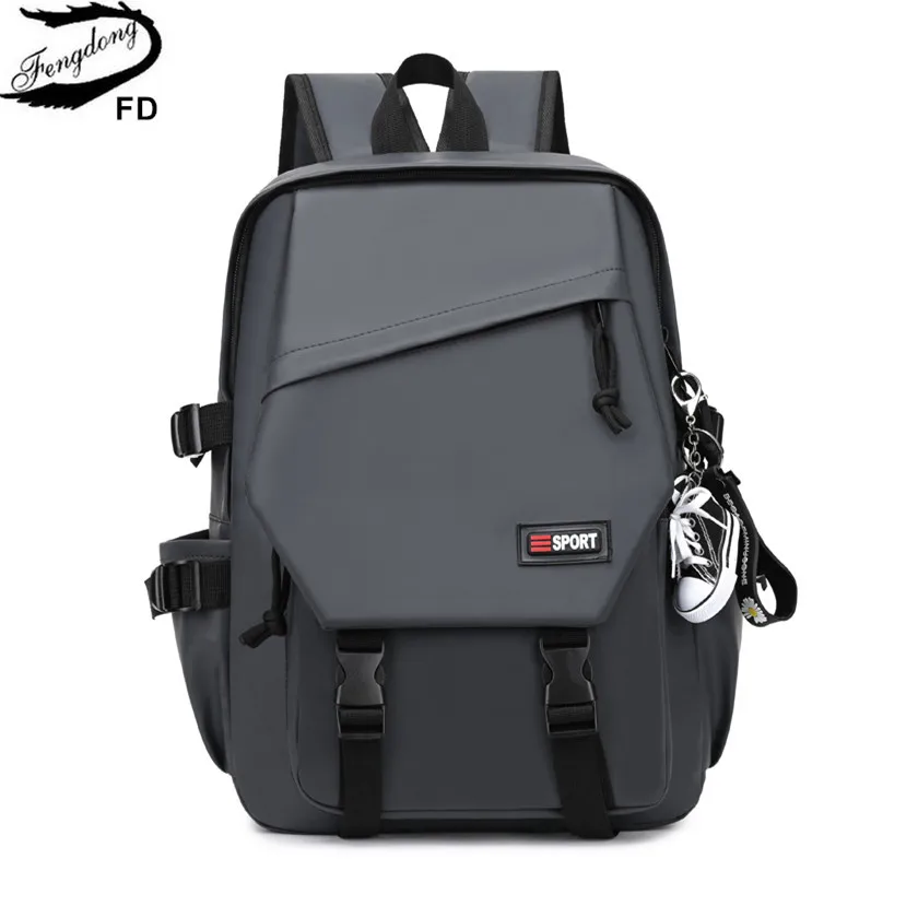 Hot Sale School-Backpack Book-Bag Teenage Cool College Large Waterproof Fengdong Boys for Lightweight YDwpe16pXoo