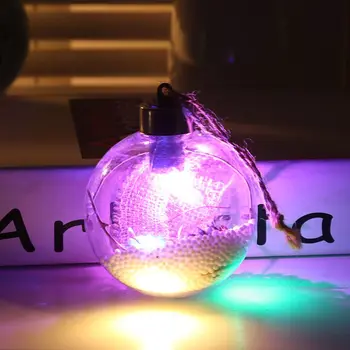 

LED Xmas Ball Beautiful Transparent Snowflake Ball Christmas Tree Decoration Ornaments DIY Plastic Craft Baubles