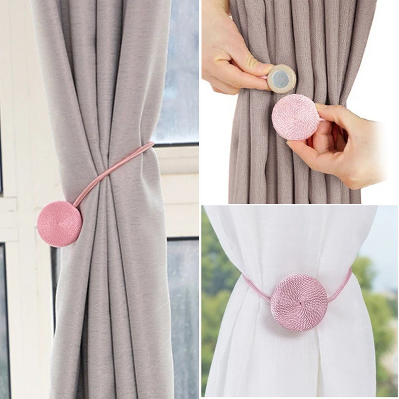 

Magnetic Curtains Tieback Magnet Wall Decor Party Hotel Home Supplice Clip Curtains Holder Beautiful 1pcs Gift Window Props