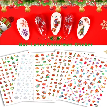 

3D Nail Sticker Christmas Series Nail Art Decorations Cute Snowflake Santa Cute Snowflake Santa Design Fashion Manicure Stickers