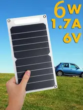  6W 5V USB Port Solar Panel Portable Sunpower Solar Cells Semi-flexible Solar Board Mobile Phone Photovoltaic Charging Power Bank 