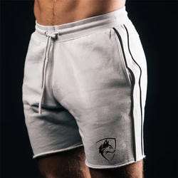 Short de Sport en coton imprimé loup pour homme, vêtement de course, Jogging, Fitness, pantalon d'entraînement, été 2021 