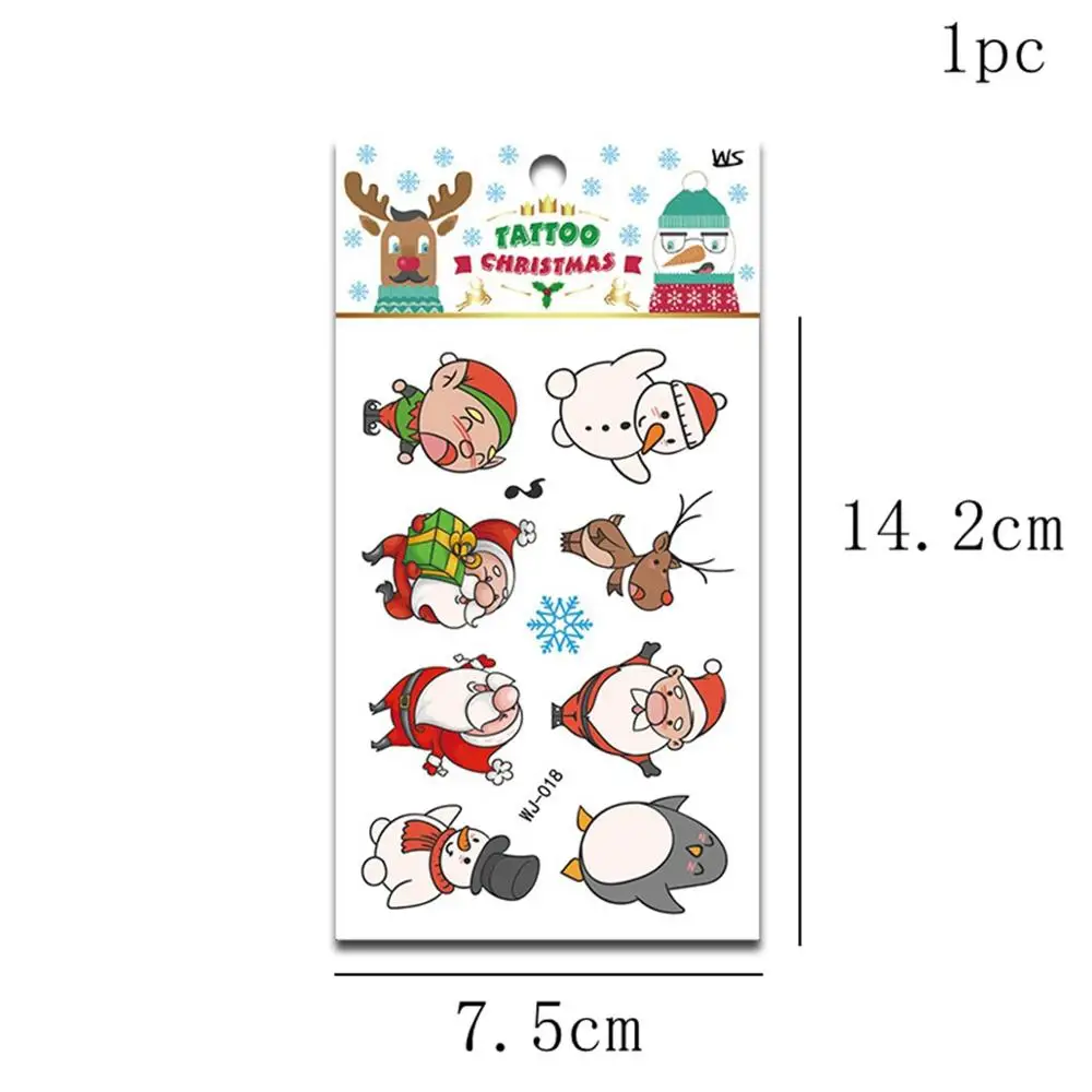 Taoup 1 шт. бумажные рождественские наклейки веселые рождественские украшения Санат Клаус Navidad Рождественские Татуировки Рождественский стикер новогодние подарки - Цвет: Xmas Sticker 11