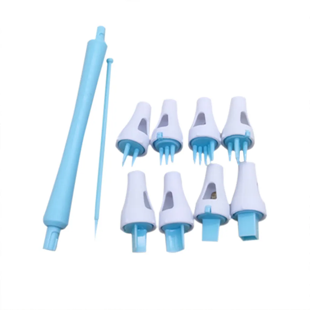 

10Pcs Flower Sugar Craft Cake Decorating Pens Plastic Fondant Pastry Carving Cutter Cake Mold Modelling Tool #15