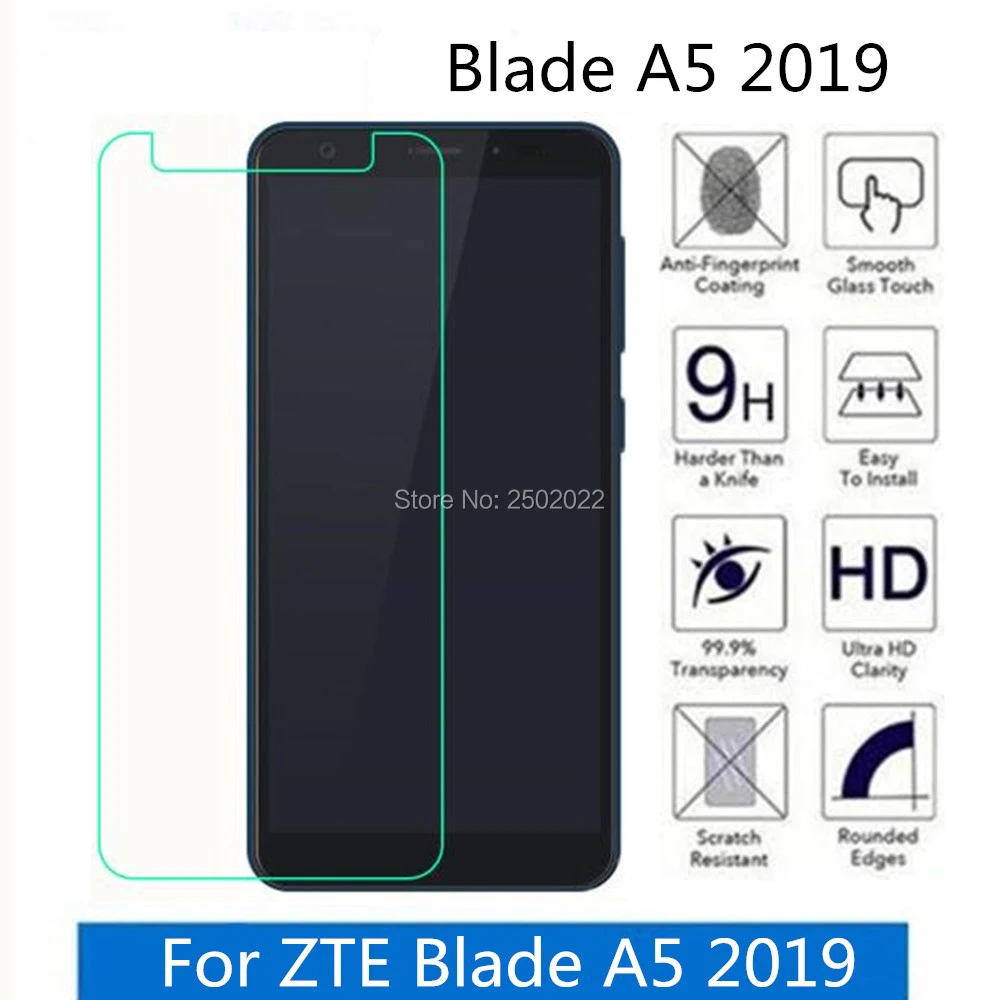 Закаленное стекло для ZTE Blade A5 2019 9H 2.5D Premium Защитная пленка экрана на защитная