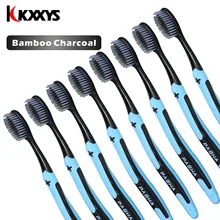 PASA 1 шт. двойная ультра мягкая бамбуковая древесный уголь нано зубная щетка черная зубная щетка стоматологическая Личная забота зубная щетка черная зубная щетка