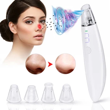 

Electric Blackhead Remover Pore Vacuum Cleaner Comedone Acne Pimple Extractor Removal Tool 5 Replaceable Suction Heads 5 Levels