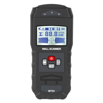 

WT55 Digital Wall Scanner Detector Detecting Wire Water Pipes Metal Materials in the Wall Electric Box Finder Wall Detector Prom