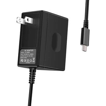 

HOT-AC Adapter Charger for Nintend Switch NS Game Console Wall Travel Home Charge 5V 2.6A Charging USB Type C Power-US Plug