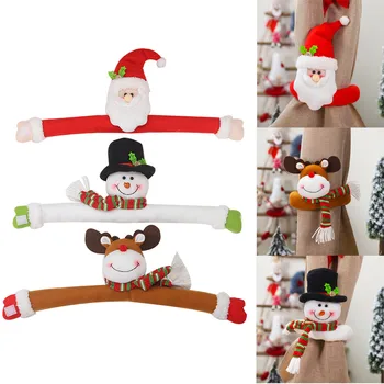 

Christmas Curtain Buckle Merry Christmas Decorations for Home Santa Claus Snowman Elk New Year Gifts Xmas Ornaments Noel Navidad