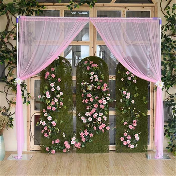 

2pcs/lot Romantic Wedding Chiffon Screen Gauze Wedding Engagement Party DIY Decoration Backdrop Fabric Outdoor Wedding Supplies
