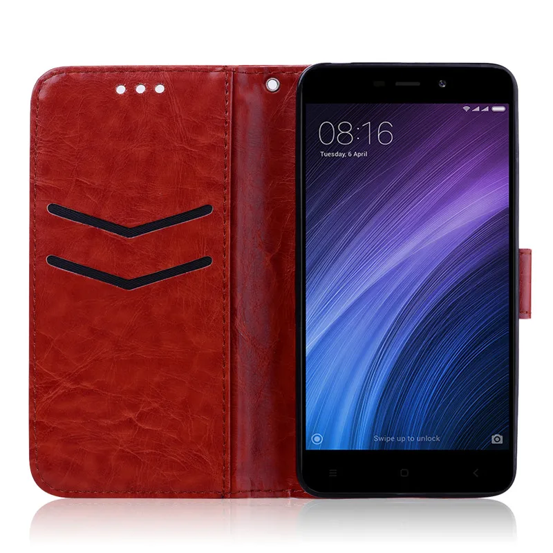 Чехол-книжка для Xiaomi Redmi 4A, кожаный чехол-бумажник для Xiaomi Redmi 4A, чехол для телефона, держатель для карт