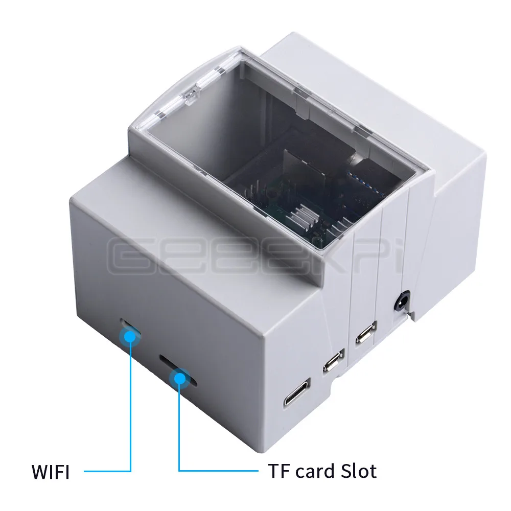 GeeekPi ABS электрическая коробка пластиковый чехол для Raspberry Pi 4 Модель B, с радиаторами отвертка для Raspberry Pi 4B