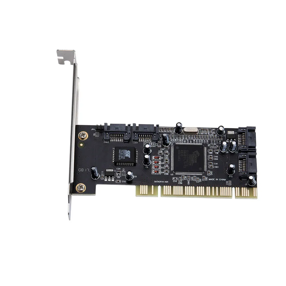 

PCI to 4 Ports SATA Serial ATA RAID Sil3114 3114 Converter Controller I/O Card LHB99