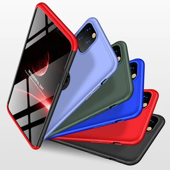 

30pcs/lot For iPhone 11 Pro Max Full Protective 3 in 1 Smooth Frosted Detachable Hard Cover For iPhone 11