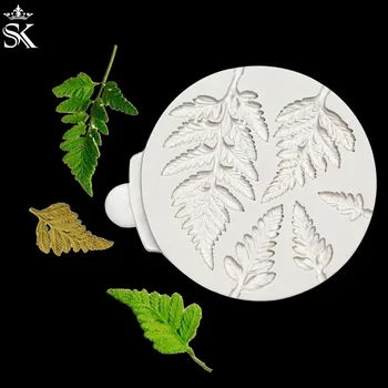 

SK Yin Crown Model Mimosa Leaves Chocolate Mold Fondant Cake Silicone Mould Family Bakery Appliances