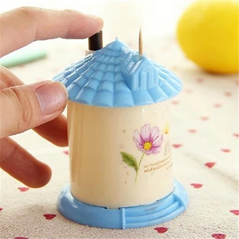 

Sweet House Automatic Toothpick Holder Container Household Table Toothpick Storage Box Toothpick Dispenser Random Color