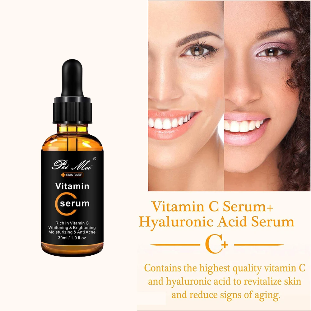 30ml Vitamin C Serum For Face Topical Facial Serum With Hyaluronic Acid Vitamin E 1 Fl Oz Face Serum Aliexpress