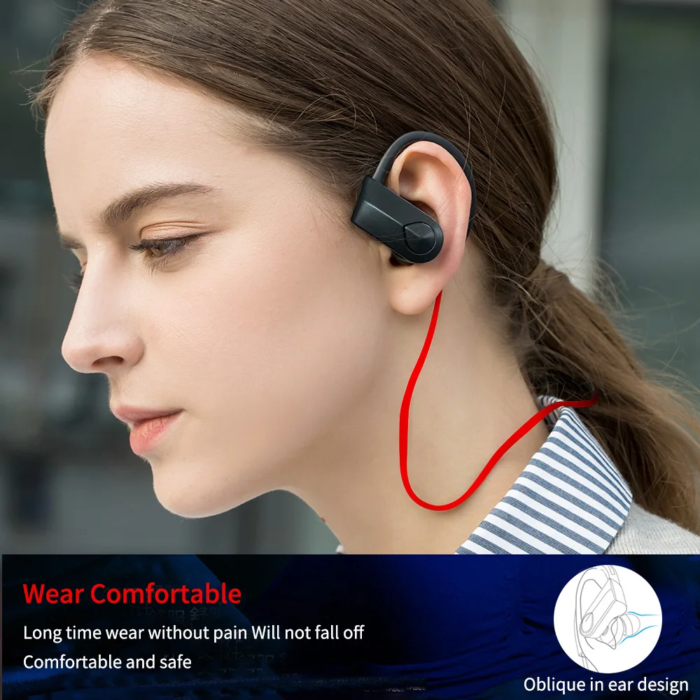 FBYEG Bluetooth наушники, беспроводные наушники, Bluetooth спортивная Гарнитура, наушники с защитой от пота, басы, шумоподавление с микрофоном для телефона