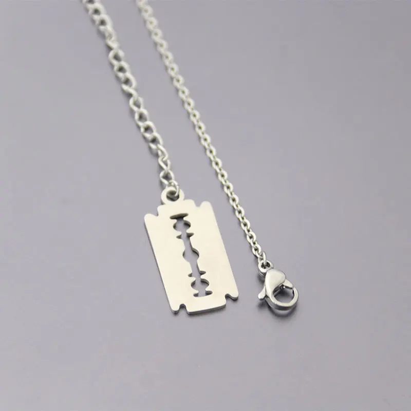 1 Pc Shaver Blade Stainless Steel Custom Anklet Female Anklets Bracelets Foot Bracelet Fashion Women Beach Jewelry Accessories