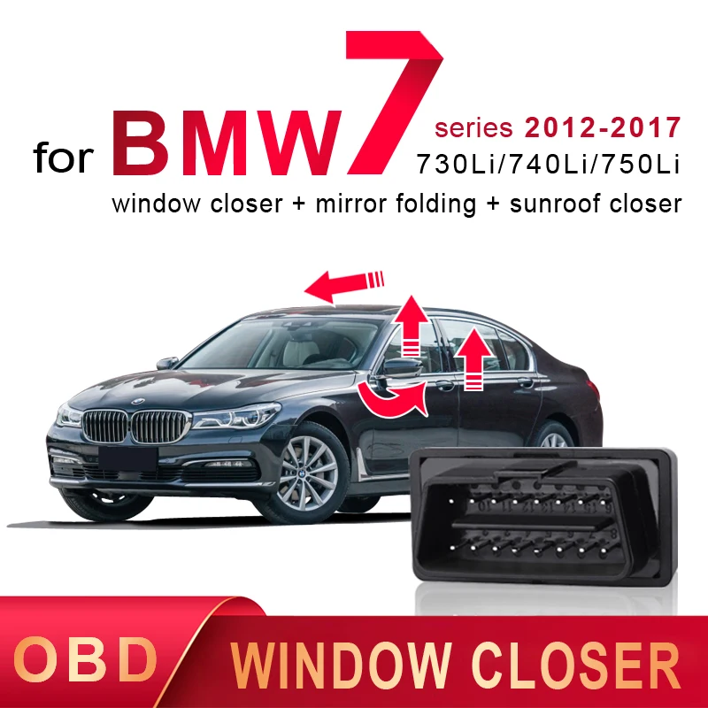 

Car Power Window Closer for BMW M7 2012-2017 mirror fold + sunroof close for BMW 7series 730Li 740Li 750Li Car Alarm Accessories