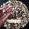 100Pcs Stars Handmade New Year Wooden Buttons Christmas Ornaments Decor Craft Wood Decorations for Home Event Wedding Party DIY - 2