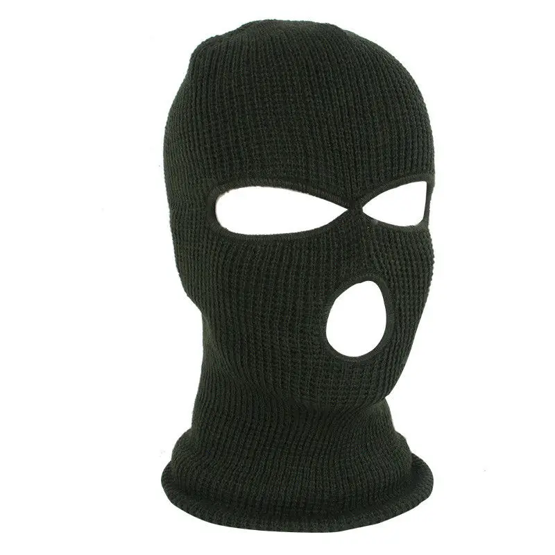 Balaclava Hat Shield Beanie Cap 3 Hole Keep Warm Cycling Knit Ski Mask Bicycle Helmet Snow Winter
