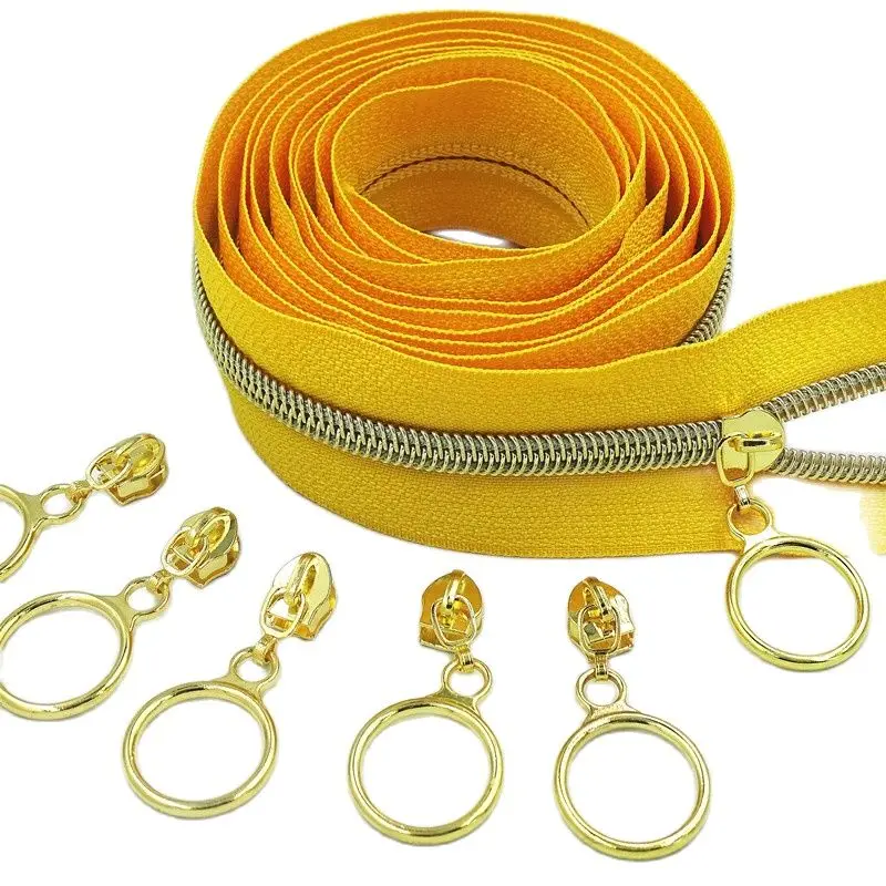 5# Nylon Circle Zipper Puller Clothing Accessories 20pcs