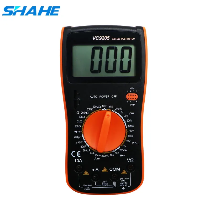 Портативный тестер напряжения переменного/постоянного тока shahe VC9205 цифровой
