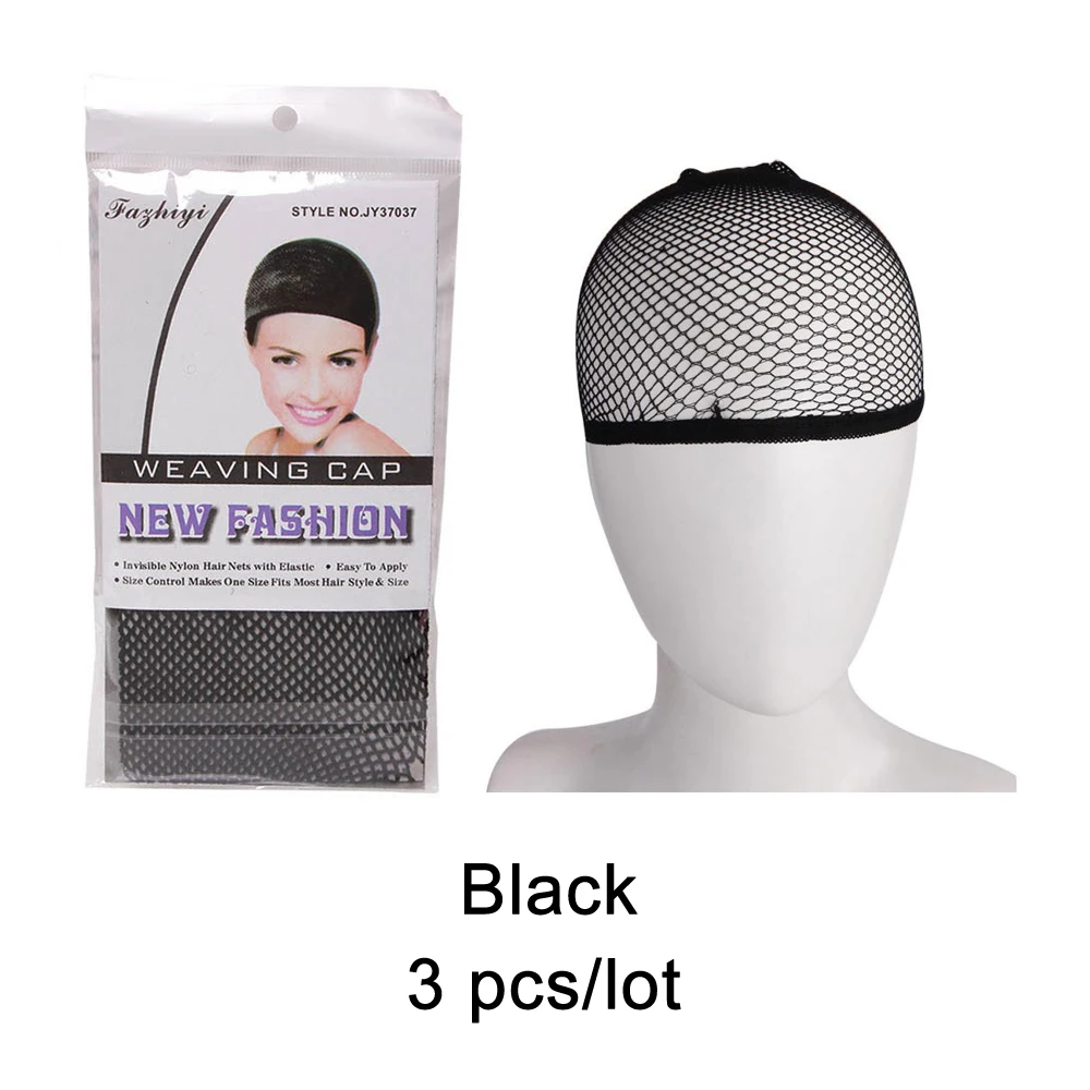 Black 3pcs Старая улица унисекс нейлон лысый парик волос крышка сетка для волос парик крышка для изготовления парики - Цвет: Black 3pcs