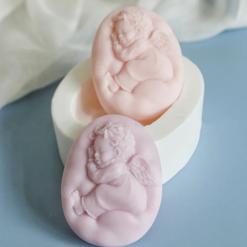 3D Angel baby silicone molds DIY handmade soap mold silica gel mould