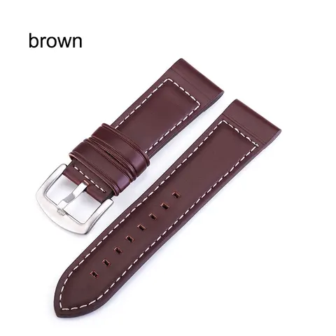 P14 22mm Watch Band Genuine Leather Straps 18-24mm Watch Accessories High Quality Brown Colors Watchbands 20mm Watch Strap