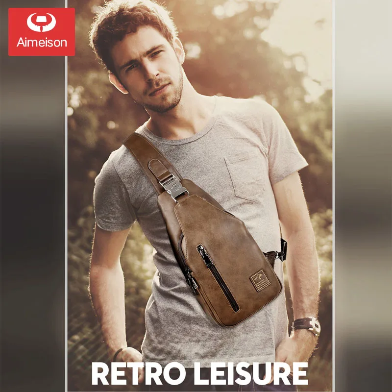 

Men's Chest Bag Casual Shoulder Bag Messenger Bag Large Capacity Shoulder Bag Korean Trendy Gift AXB003