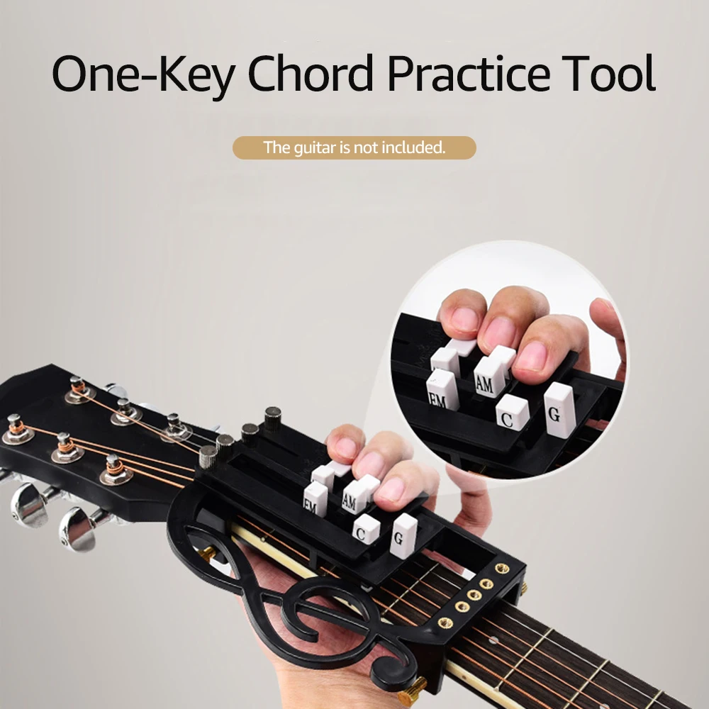 

One-Key Guitar Chord Trainer Chord Learning Assisted Tool Folk Guitar Chord Practice Tool 25 Chords for Folk Guitar Beginners