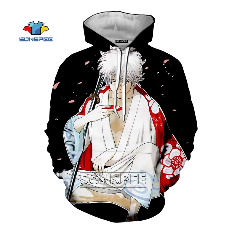 SONSPEE Gintama/забавные модные толстовки для мальчиков и девочек-подростков с героями мультфильмов Толстовка для отдыха с 3D принтом, уличная одежда, пуловер для детей, C168 - Цвет: 4