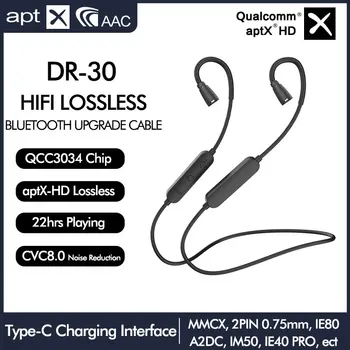 

QCC3034 APTX HD Bluetooth 5.0 Upgrade Cable Mic Type C Charging APTX LL AAC 2PIN 0.78mm MMCX IE40 PRO IE80S SE535 UE18 W4R TF10