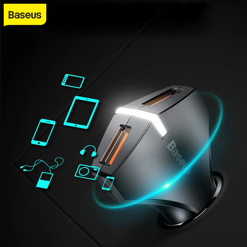 Устройство зарядное Baseus автомобильное с двумя USB портами 5 В 3 А|charge 3.0|quick charge 3.0quick |