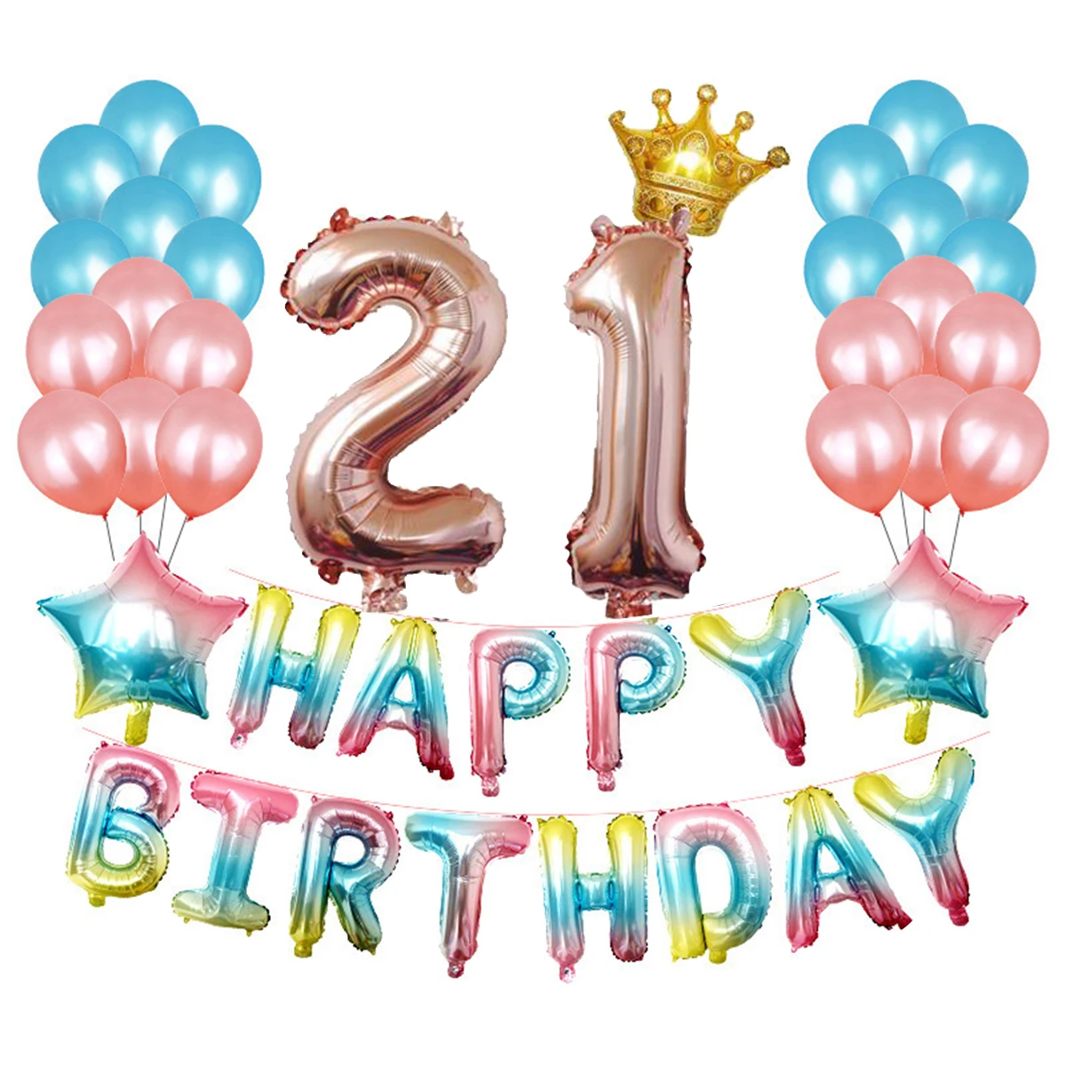 День рождения цветные воздушные шары комплект алюминиевой фольги и латекса воздушные шары для вечеринок принадлежности день рождения приспособления для декора вечеринки - Color: 21