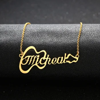 

Personalized English Name Letter Titanium Steel Female Niche Design Sense 18k Gold Necklace Neck Jewelry Necklace Ins Custom