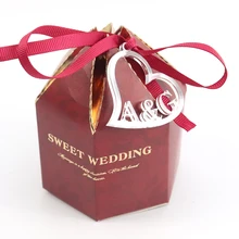 Personalized custom Acrylic wedding name and Initials Logo tags for Baby Favors Mirror silver and golden Wedding Decor